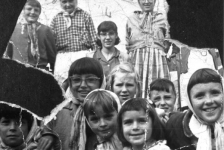 082: l-r back, Eileen Ryan, Josie Norman, Flo Kerrivan, Kate Ryan; front, Nell Rose, Marg  Judge, Eva Ryan, Nora McCarthy, Betty Kerrivan, Marie Kerrivan, Bett Mulrooney.  (circa 1959) [courtesy of Mary (Barry) Bruce]  - Eileen daughter of Albert Ryan &amp;amp; Kate Nolan; Josie daughter of Patrick Norman &amp;amp;  Anastasia Lambe; Flo daughter of Peter Kerrivan &amp;amp; Cecilia Cheeseman; Betty daughter of  Francis Kerrivan &amp;amp; Anna Norman; Kate daughter of Jeremiah Ryan &amp;amp; Josie Lambe; Nell  daughter of Raymond Rose &amp;amp; Norah Mullins; Marg daughter of Francis Judge &amp;amp; Anne  Mulrooney; Eva daughter of John Ryan &amp;amp; Joan Barry; Nora daughter of James McCarthy &amp;amp;  Mary Ellen Barry; Bett daughter of James Mulrooney &amp;amp; Elizabeth Rodgers; Marie daughter  of Joseph Kerrivan &amp;amp; Madeline Bennett